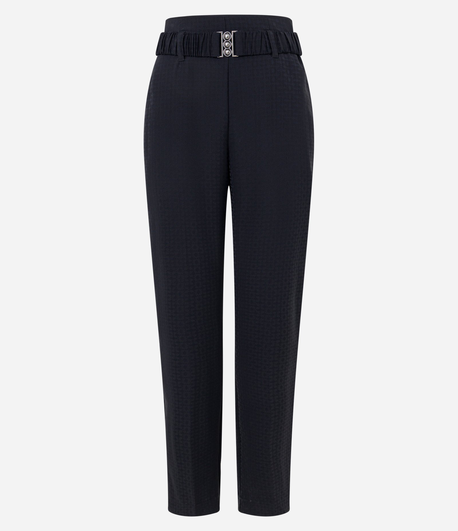 Calça Reta em Jacquard com Cinto Elástico 5