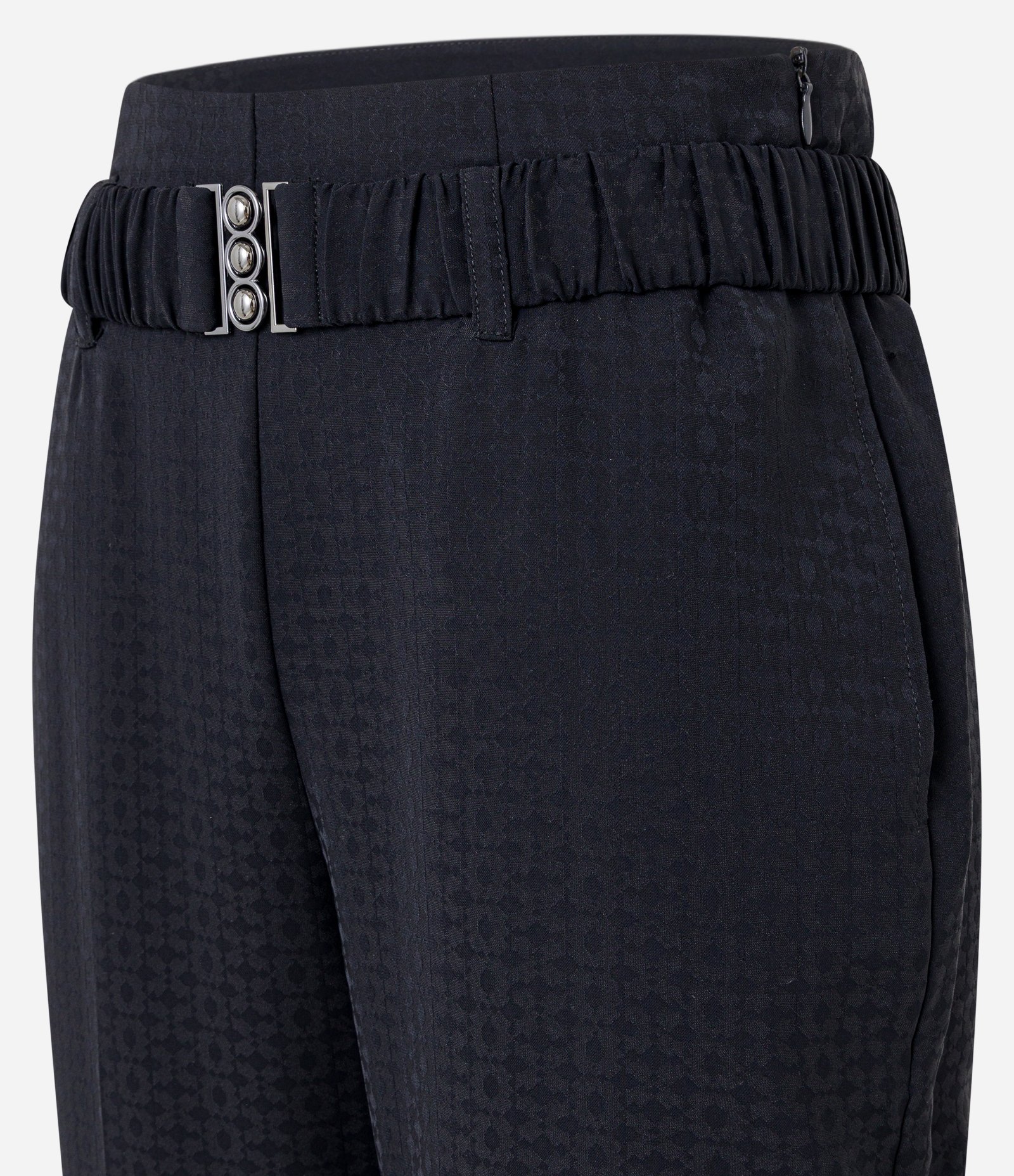 Calça Reta em Jacquard com Cinto Elástico 6