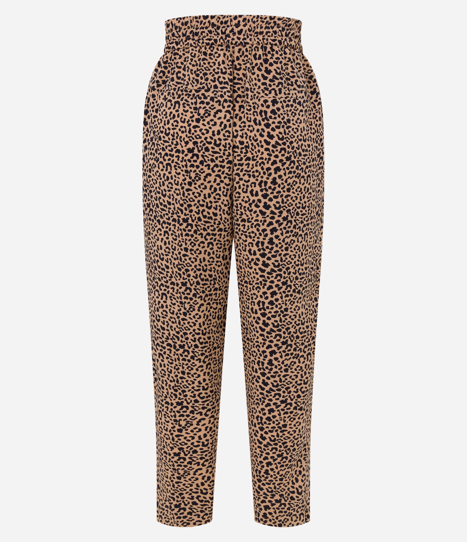 Calça em Crepe com Amarração no Cós e Estampa Animal Print Marrom 6
