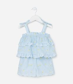 Conjunto Infantil com Babados e Limões - Tam 1 a 5 Anos