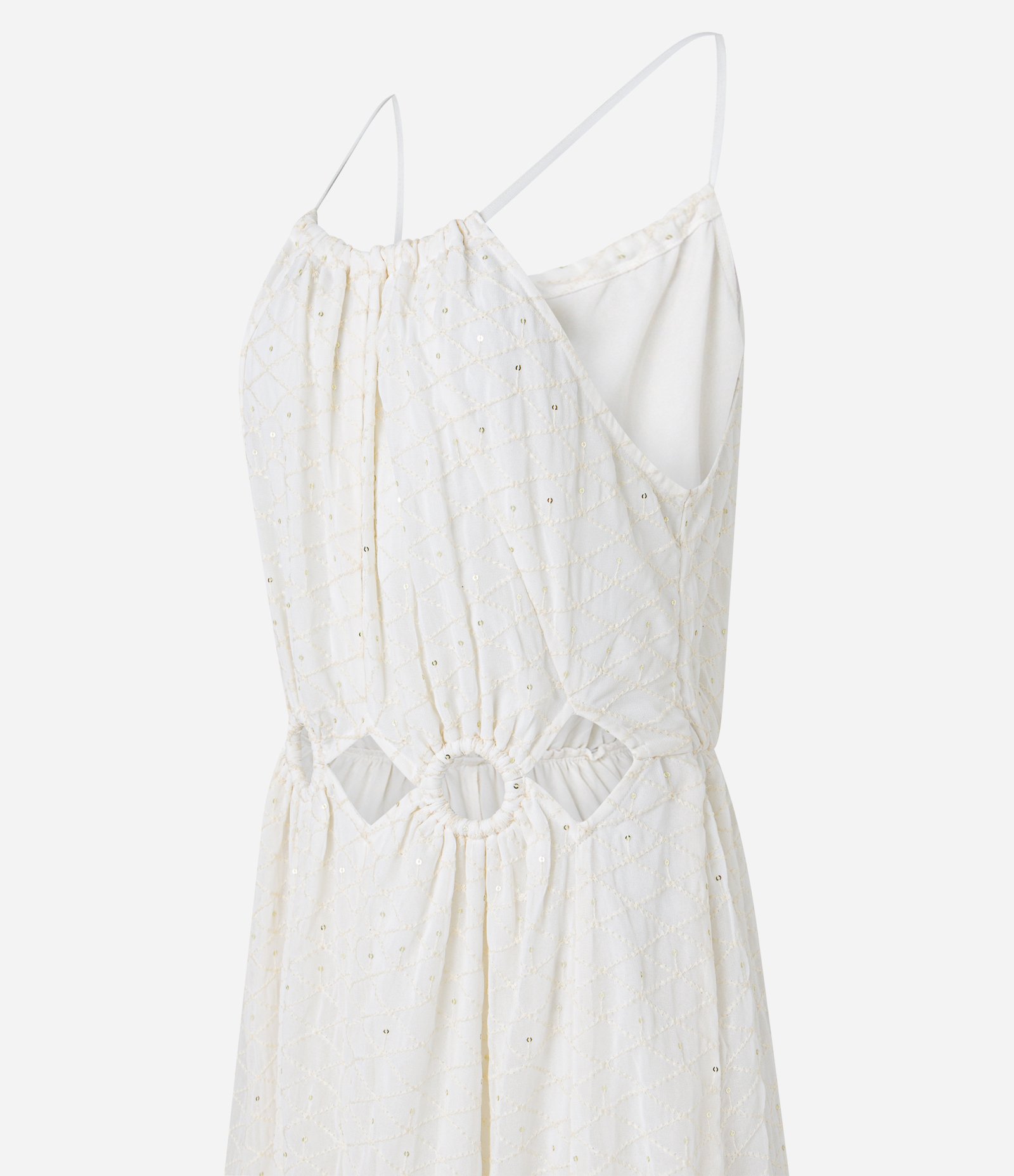 Vestido New Midi em Crepe com Bordado e Recorte Vazado na Cintura 5