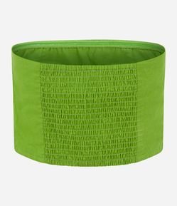 Blusa Cropped Sem Alça em Tricoline com Estampa Coqueiros