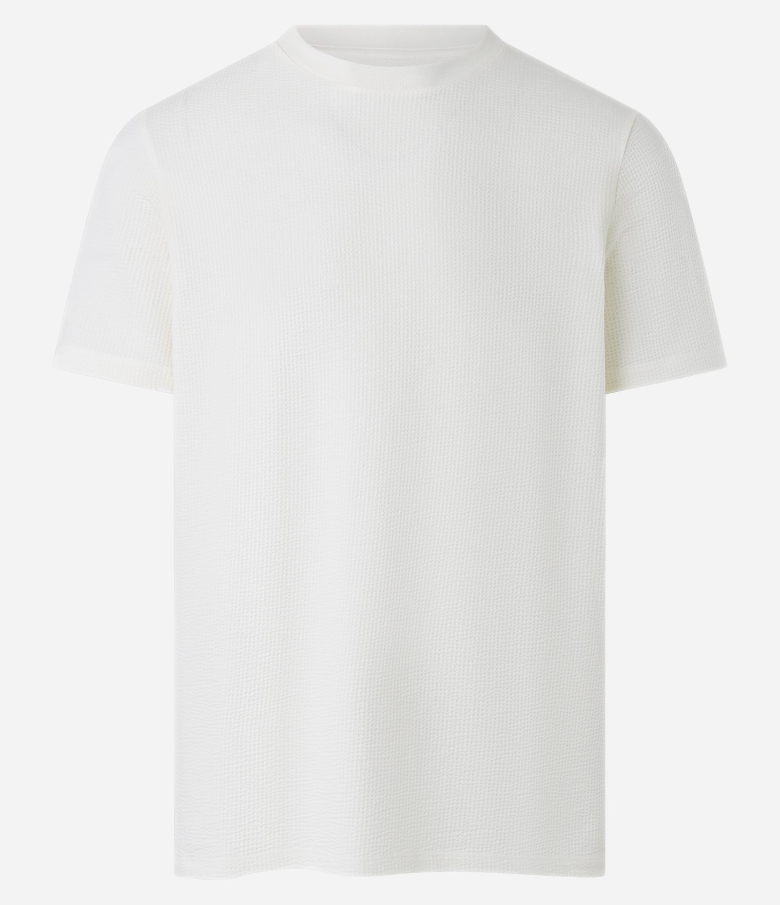 Camiseta Regular Ana Ruga com Textura Branco 5