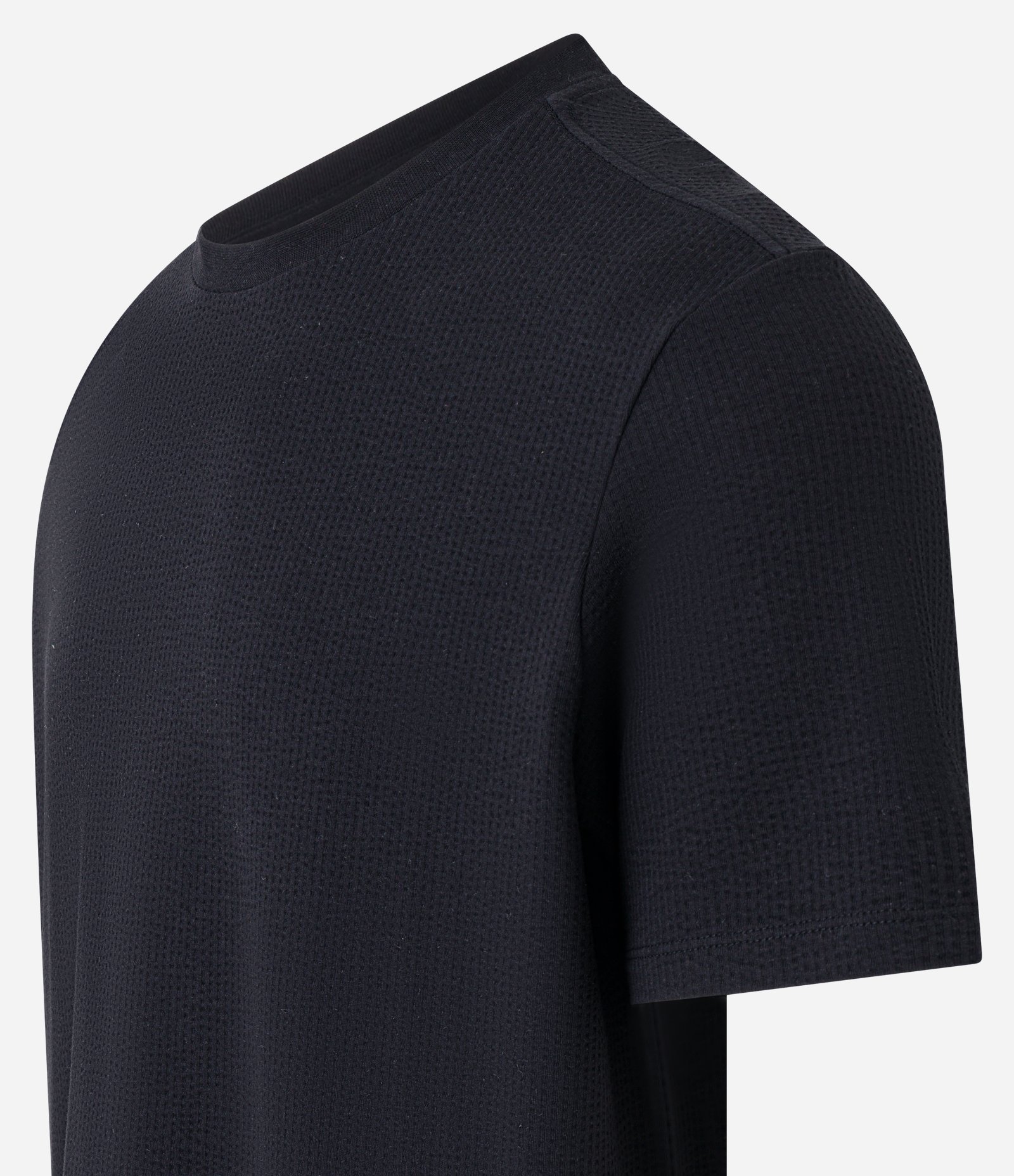 Camiseta Regular Ana Ruga com Textura Preto 6