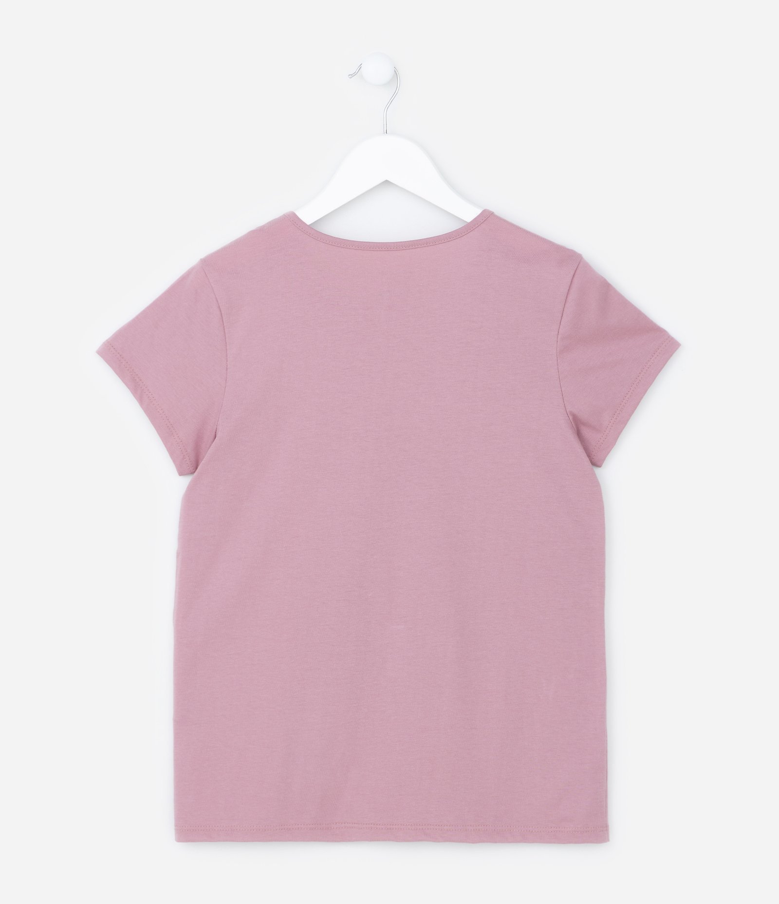 Camiseta Infantil em Algodão com Estampa Gato de Óculos - Tam 5 A 14 Anos Rosa 2