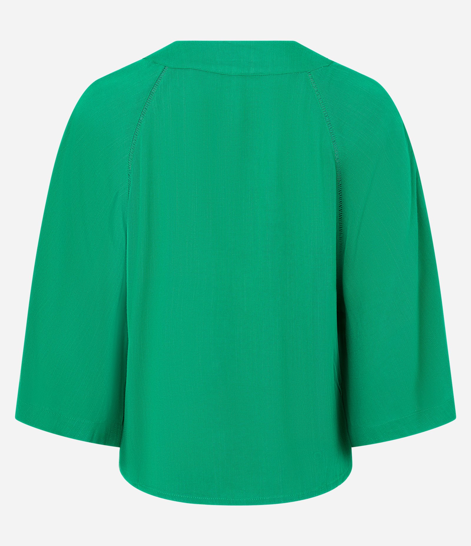 Blusa Manga Ampla em Viscolinho Texturizado Verde 6