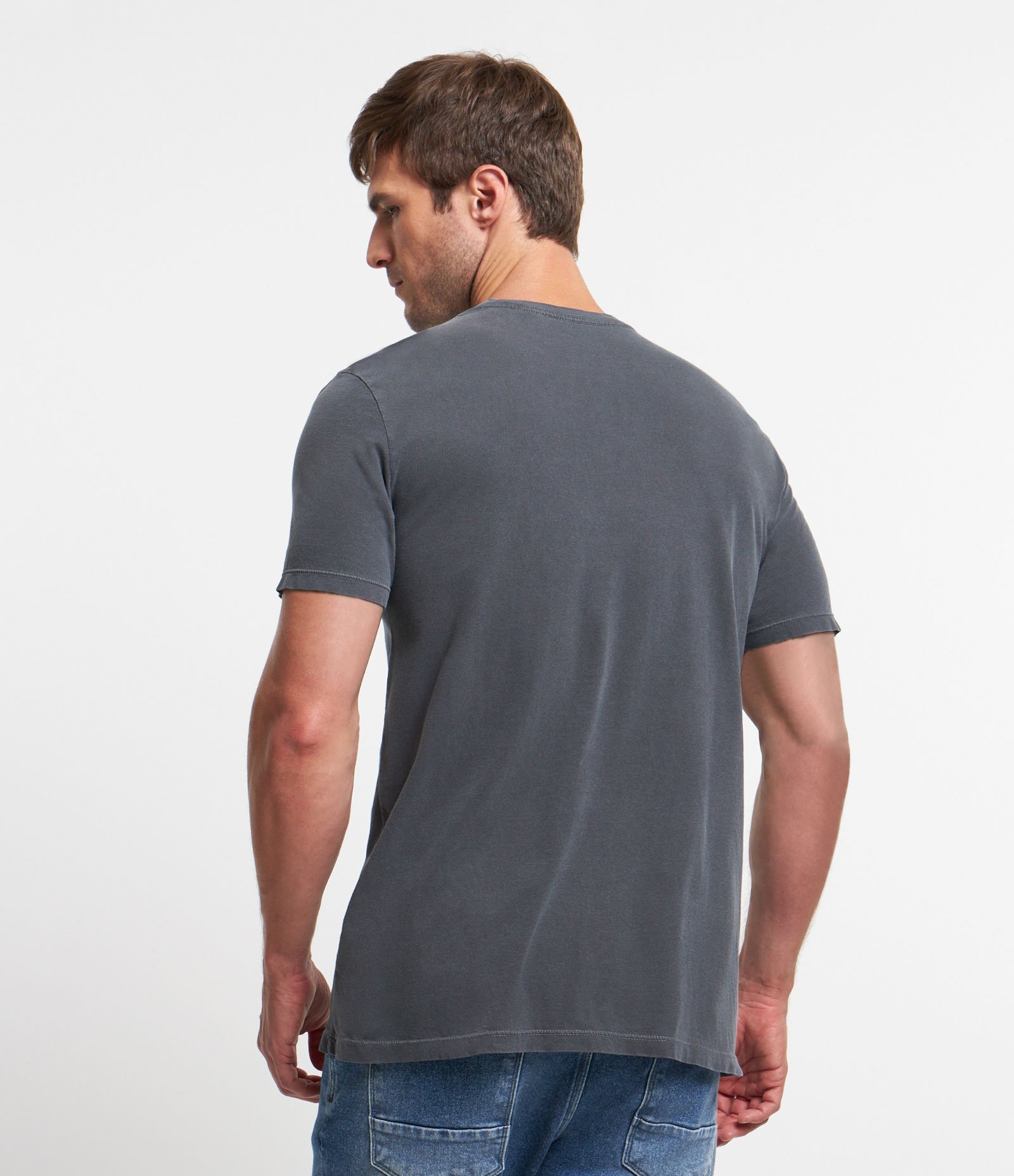 Camiseta Comfort em Algodão com Estampa Rock Domination Cinza 4