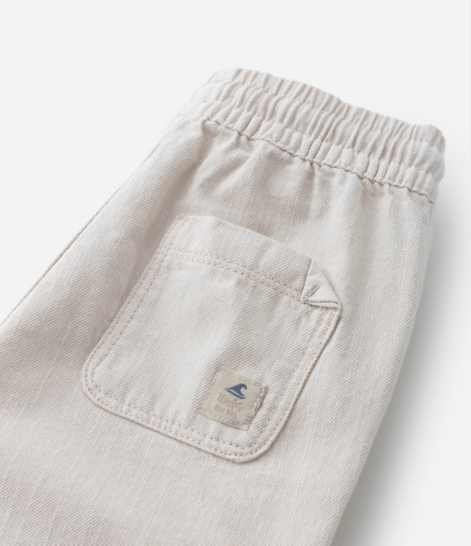 Bermuda Infantil em Sarja com Cós Regulável - Tam 1 a 5 Anos Bege 5