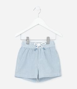 Bermuda Infantil em Microfibra com Textura e Listrinhas - Tam 1 a 5 Anos