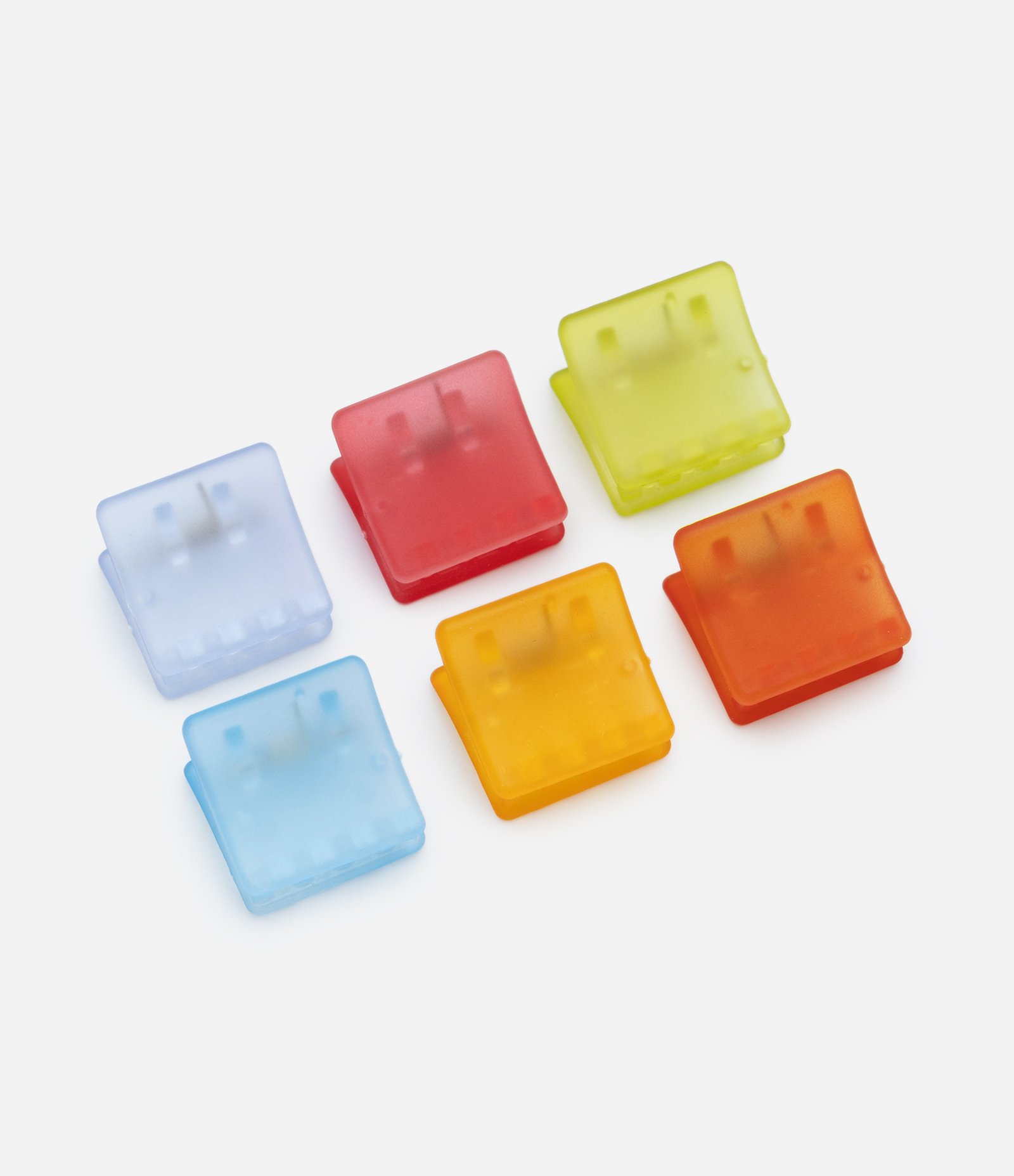 Kit 06 Piranhas de Cabelo Infantil em Formato Quadrado - Tam U Multicores 1