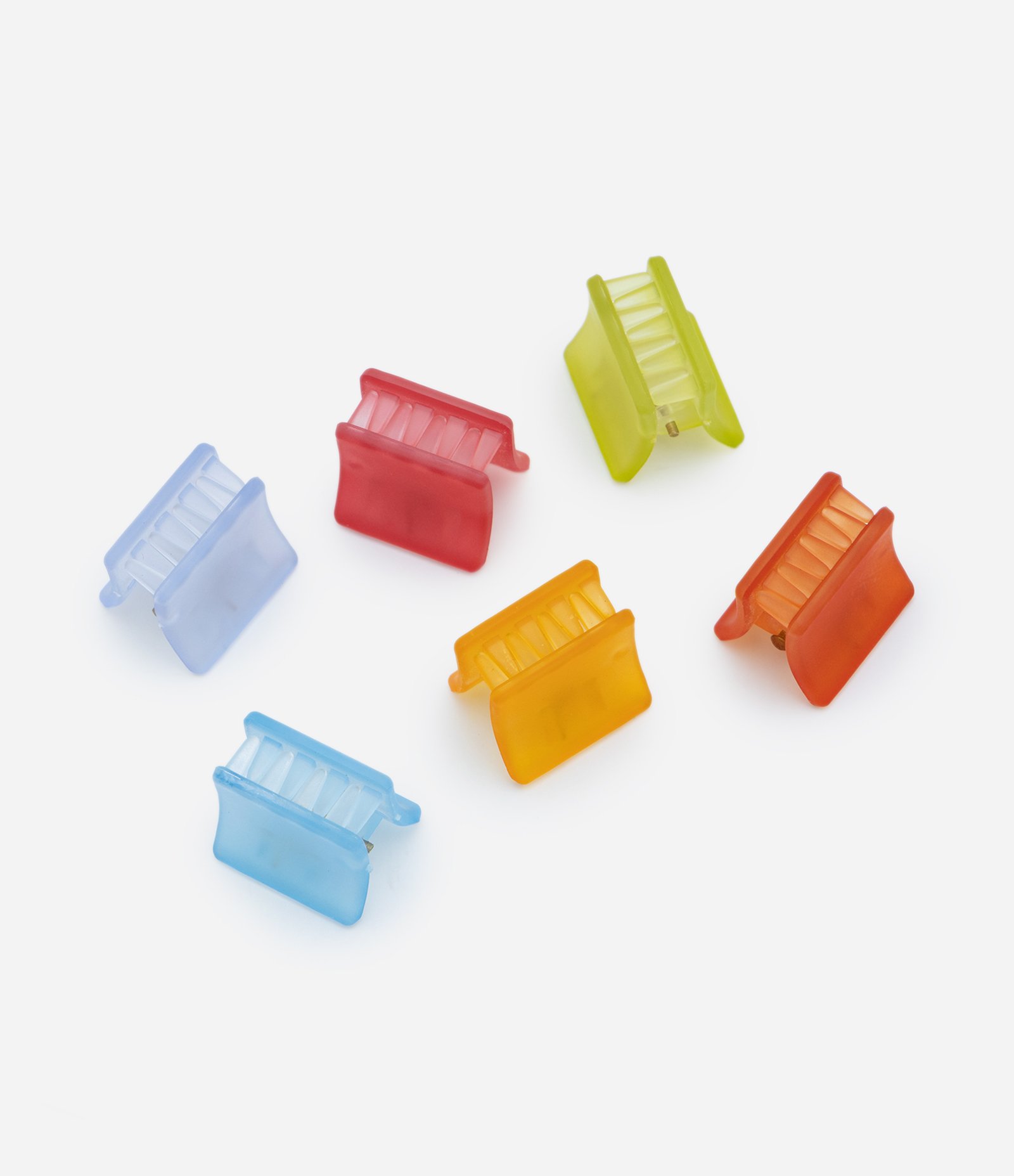 Kit 06 Piranhas de Cabelo Infantil em Formato Quadrado - Tam U Multicores 2