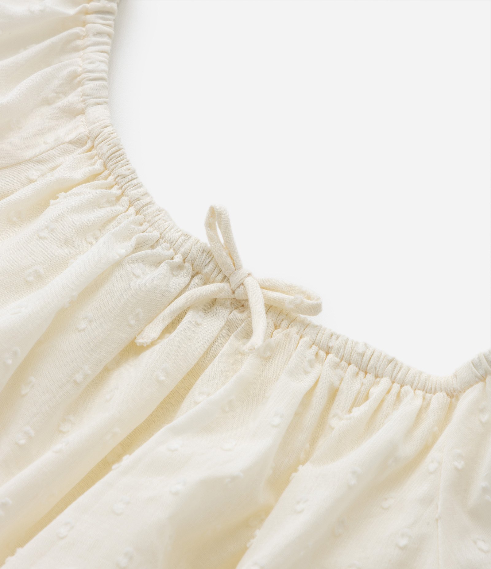 Blusa Cropped Infantil Texturizada com Lacinho - Tam 5 a 14 Anos Bege 6