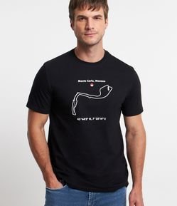 Camiseta em Algodão com Estampa Monte Carlo