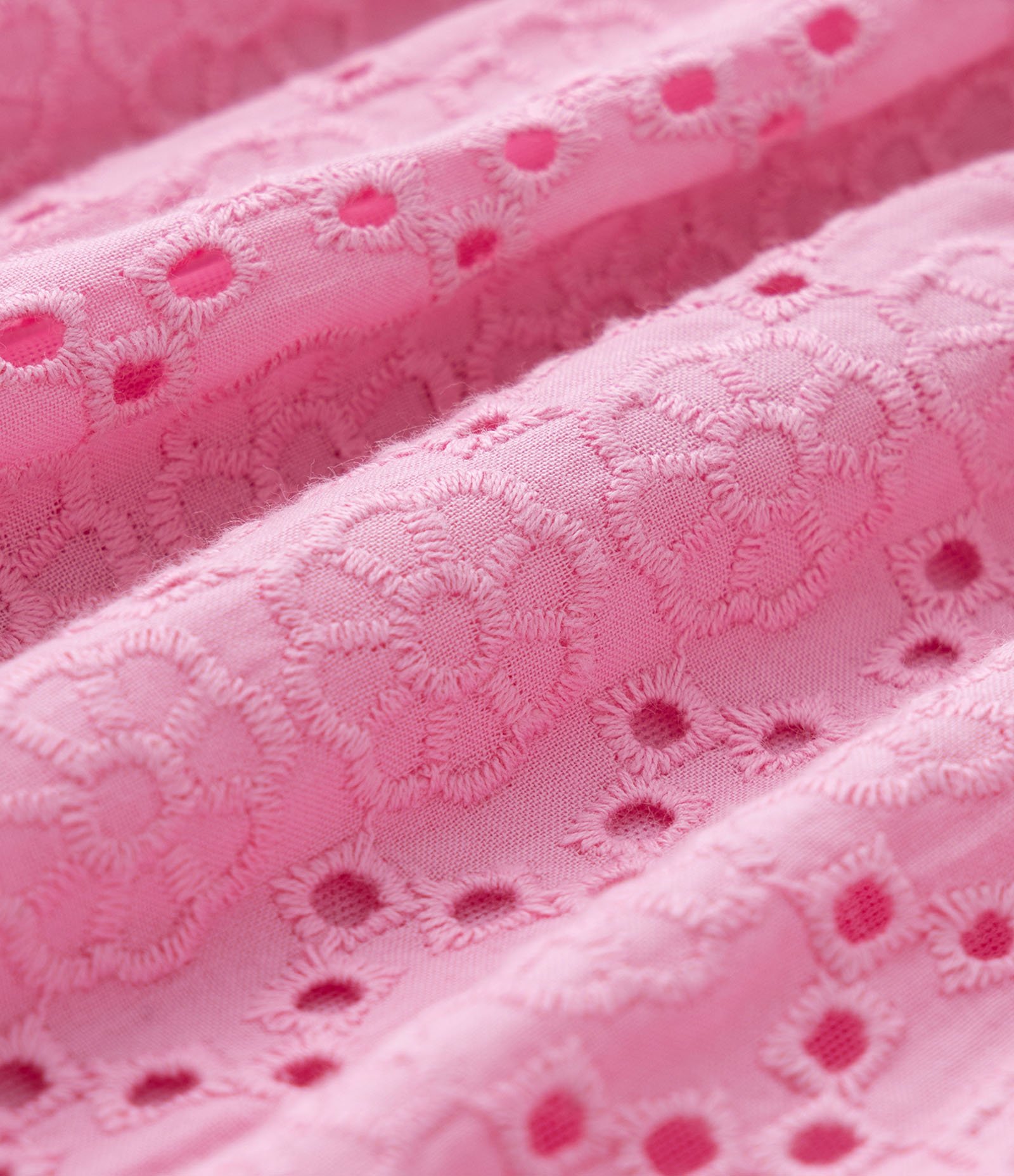 Vestido Infantil em Laise com Babadinhos - Tam 5 a 14 Anos Rosa 3