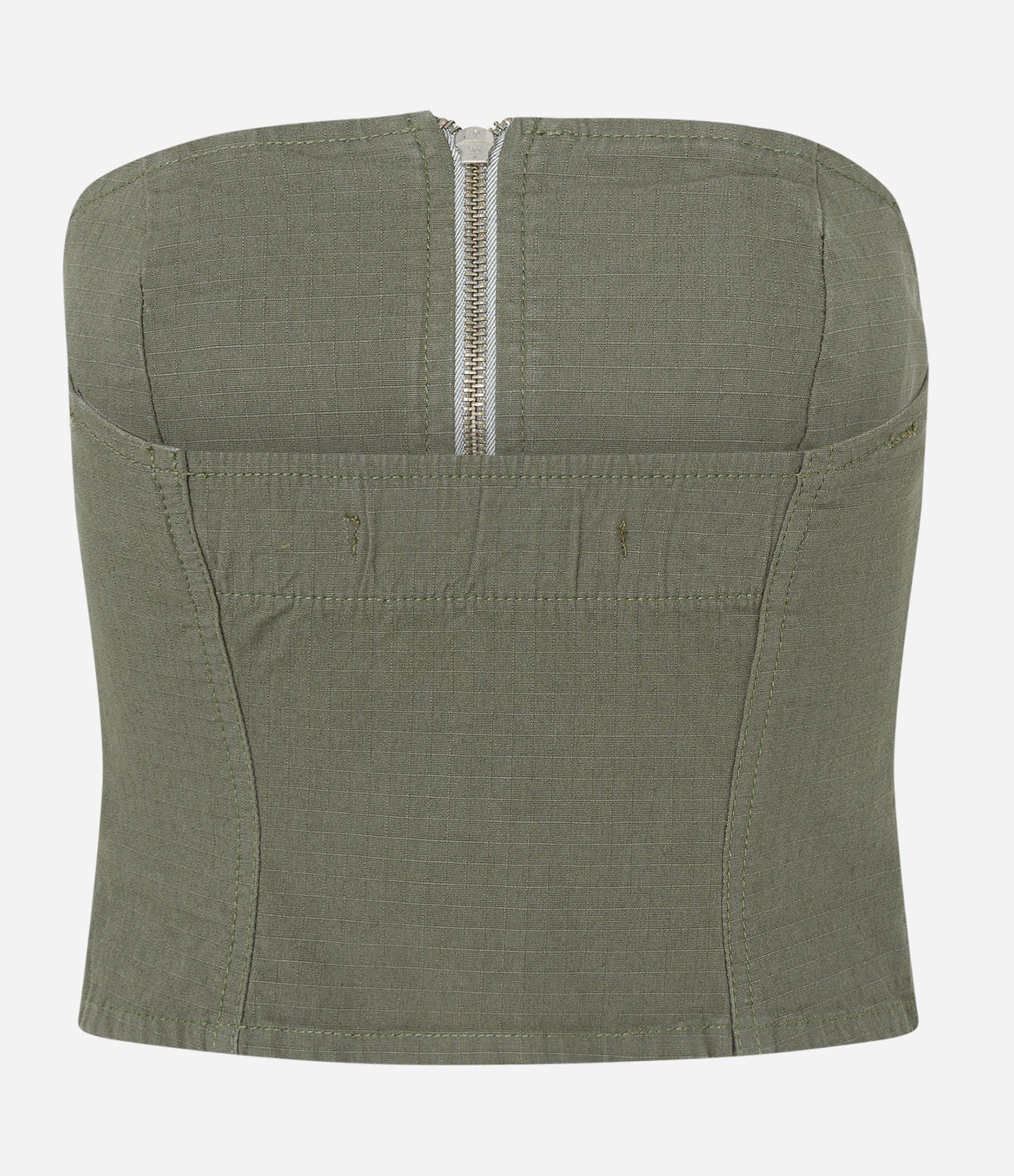 Top Tomara Que Caia em Sarja com Argola no Puxador Verde 7