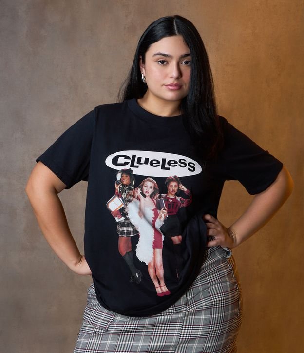Camiseta em Algodão com Estampa Clueless Curve & Plus Size