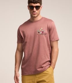 Camiseta em Algodão com Bordado Nature