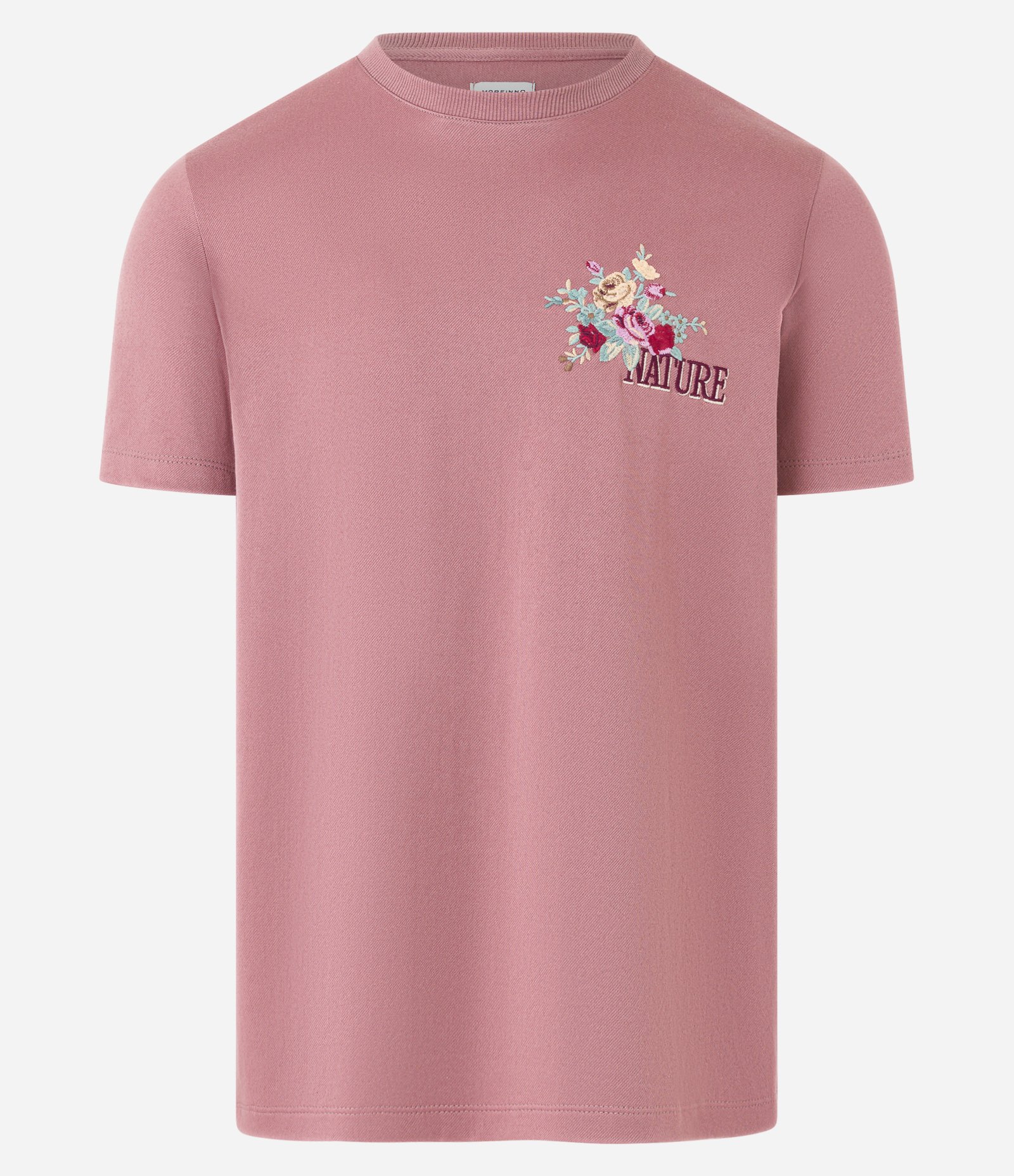 Camiseta em Algodão com Bordado Nature Rosa 4