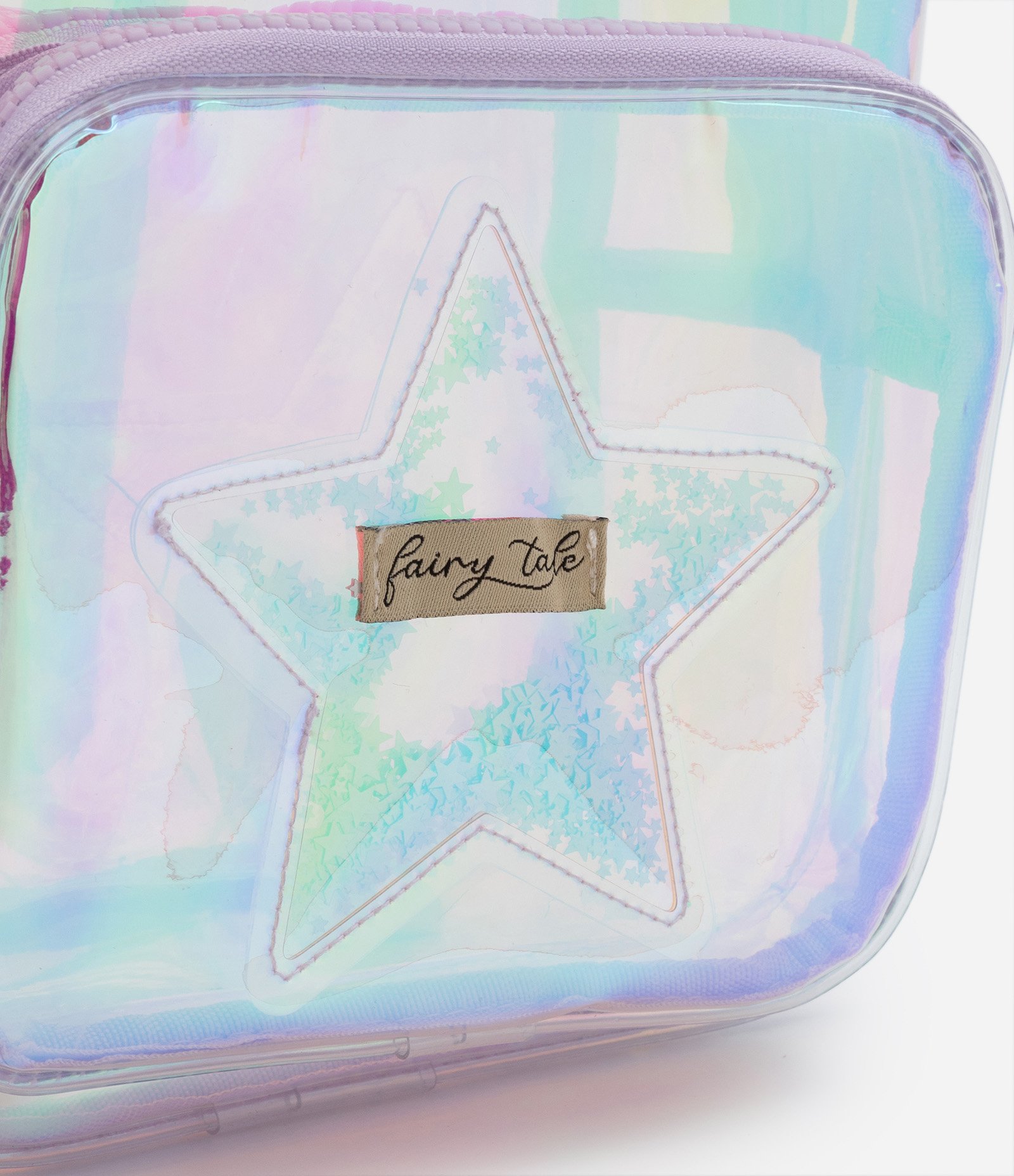 Mochila Infantil Holográfica com Estrela Brilhosa - Tam U Transparente 4