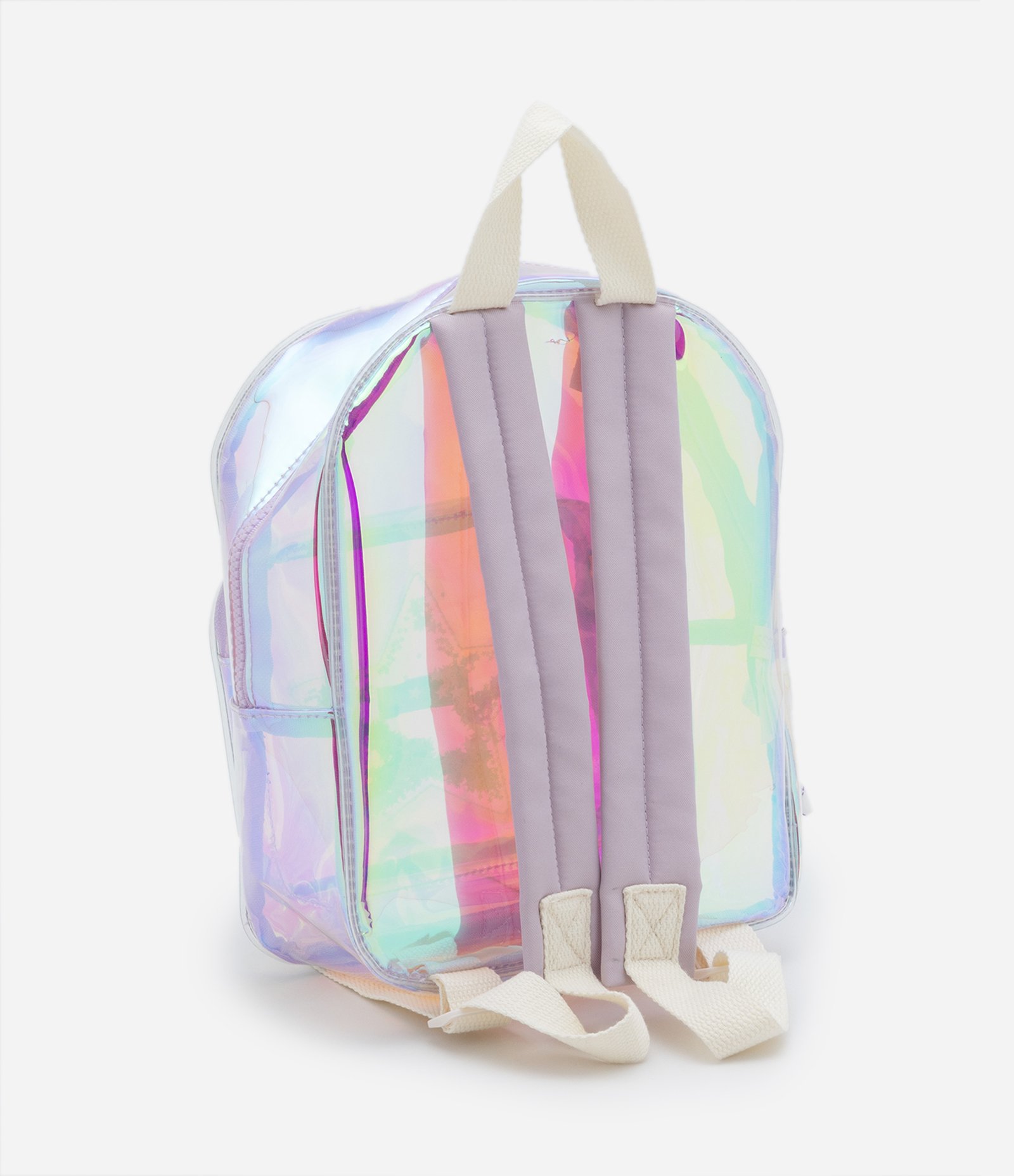 Mochila Infantil Holográfica com Estrela Brilhosa - Tam U Transparente 5