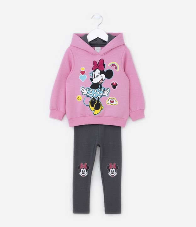 Conjunto Infantil Quentinho com Estampa da Minnie - Tam 1 A 5 Anos