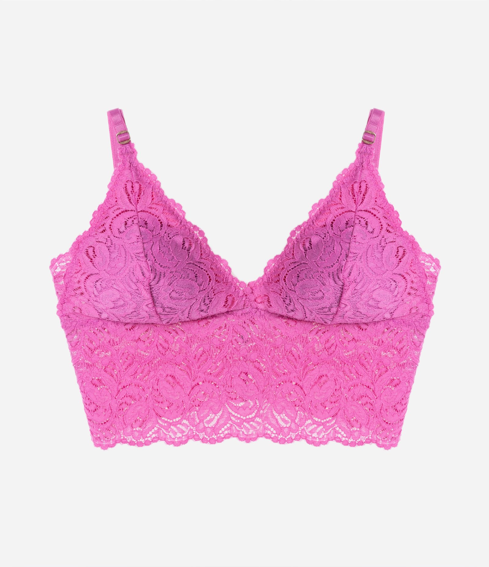Sutiã Bojo Removível em Renda Floral Rústica Rosa 5