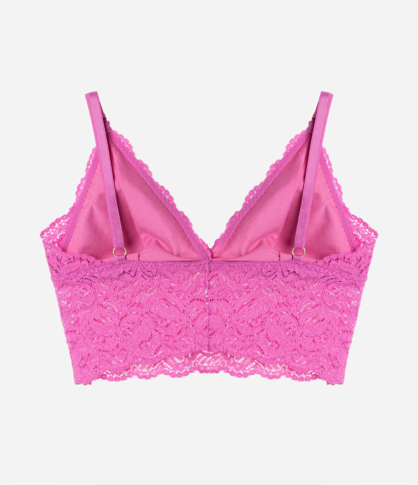 Sutiã Bojo Removível em Renda Floral Rústica Rosa 6