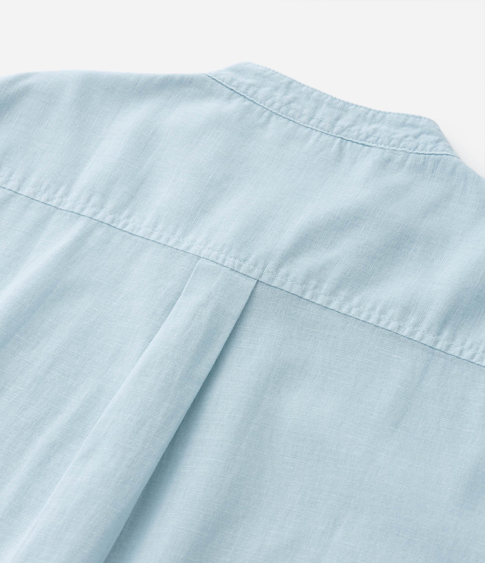 Camisa Infantil em Algodão e Linho com Bolsinho - Tam 5 a 14 anos Azul 4