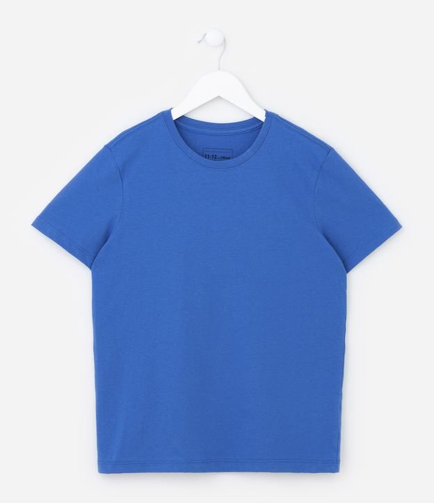 Camiseta Infantil Básica com Manga Curta - Tam 5 a 14 Anos