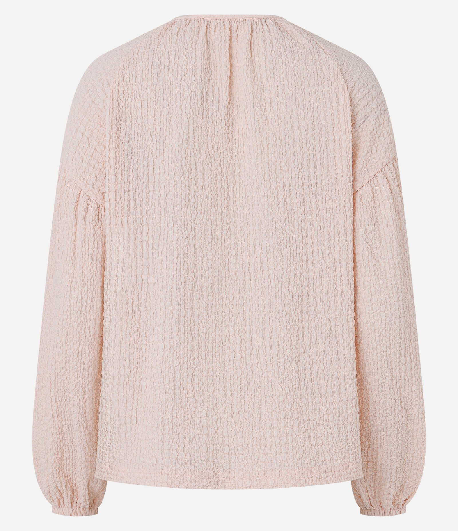 Blusa Texturizada com Gola V e Manga Bufante Laranja 3