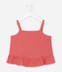 Blusa Cropped Infantil com Babadinho - Tam 5 a 14 Anos