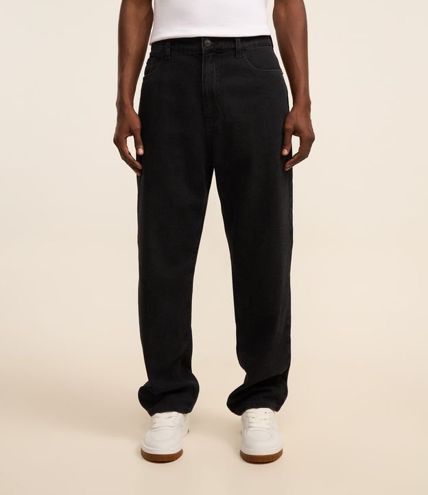 Calça Baggy Jeans com Bolsos