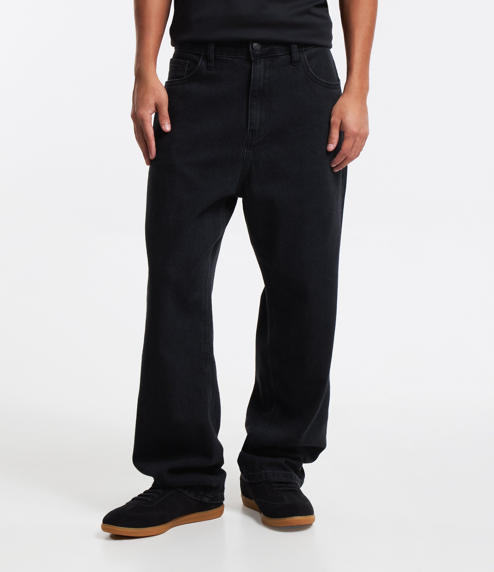 Calça Baggy Jeans Vintage Preto 2
