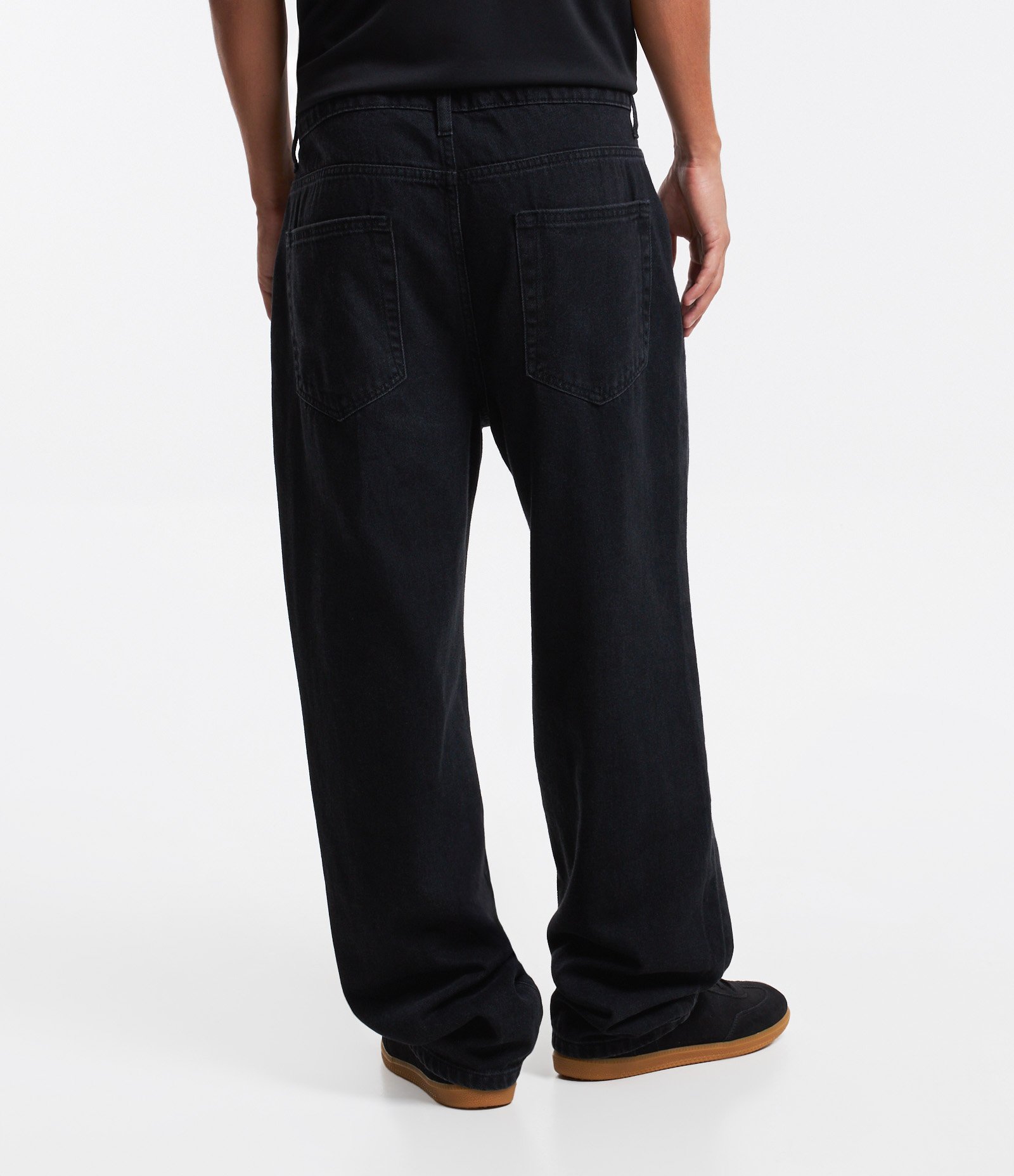 Calça Baggy Jeans Vintage Preto 3