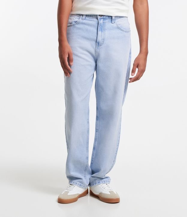 Calça Baggy Jeans com Bolsos