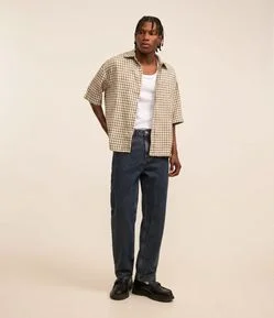 Calça Baggy em Jeans Vintage