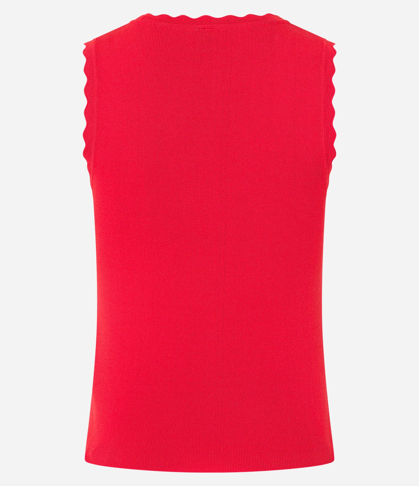 Blusa Regata em Tricô com Ondinhas Vermelho Escarlate 6