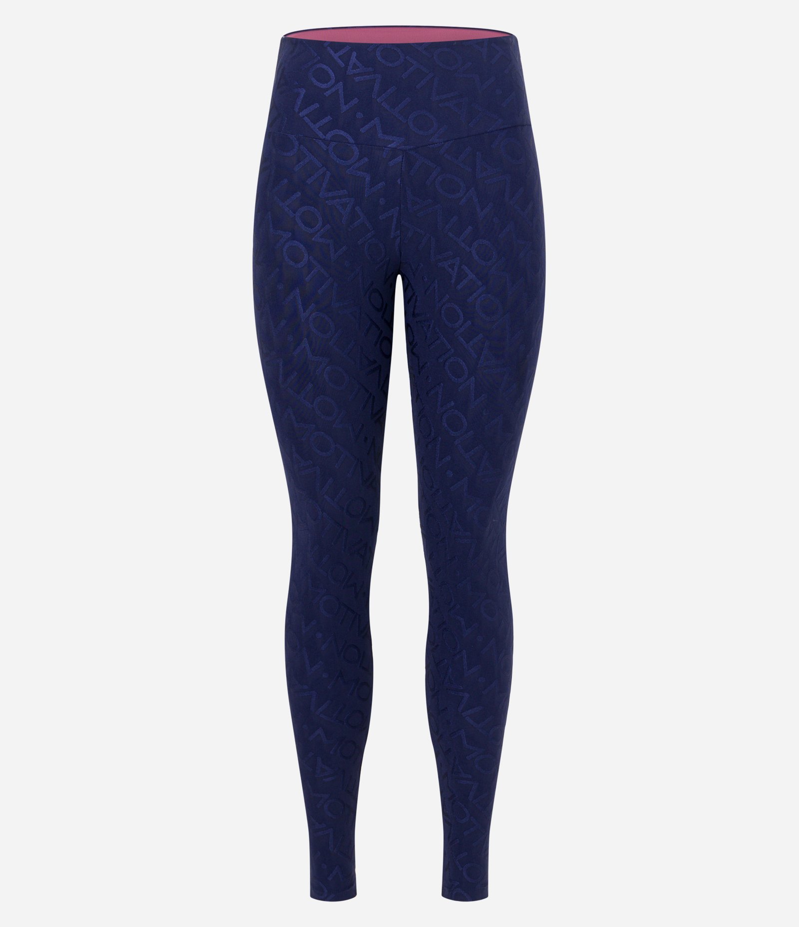 Calça Legging Esportiva em Poliamida com Lettering Movement Azul Escuro 5