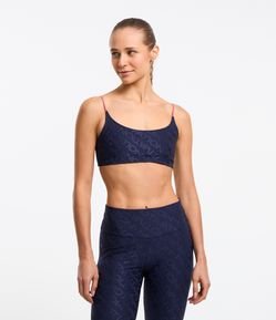 Top Esportivo Dupla Face em Poliamida com Alças Rolotê