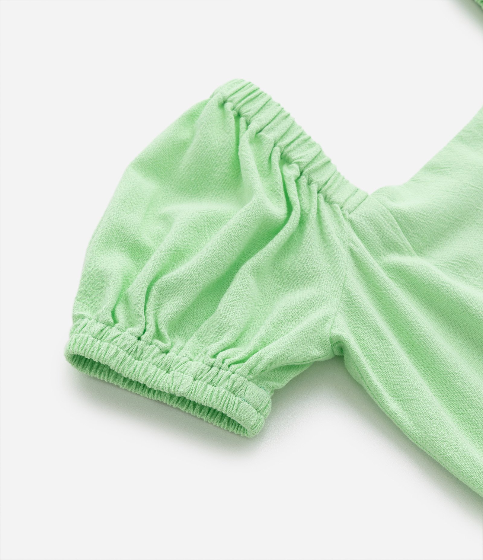 Macaquinho Infantil com Mangas Bufantes - Tam 5 a 14 Anos Verde 4