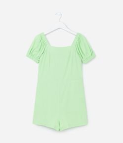 Macaquinho Infantil com Mangas Bufantes - Tam 5 a 14 Anos