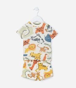 Conjunto Infantil com Estampa de Bichinhos - Tam0 a 18 meses