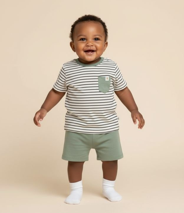 Cor: Verde | Tamanho: 9-12M