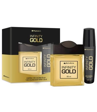 Kit Phytoderm Infinity Gold Deo Colônia 95 ml + Body Spray 120 ml Kit Phytoderm Infinity Gold Deo Colônia 95 ml + Body Spray 120 ml