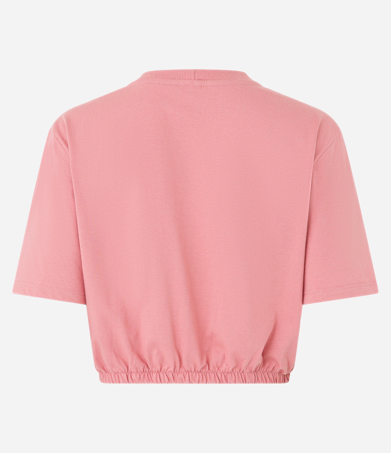 Blusa T-shirt em Algodão com Pregas no Ombro e Elástico na Barra Rosa 6