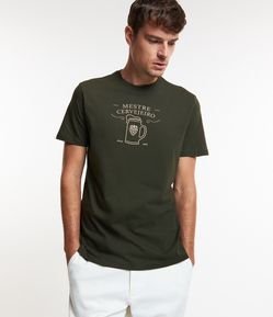 Camiseta em Algodão com Lettering Mestre Cervejeiro