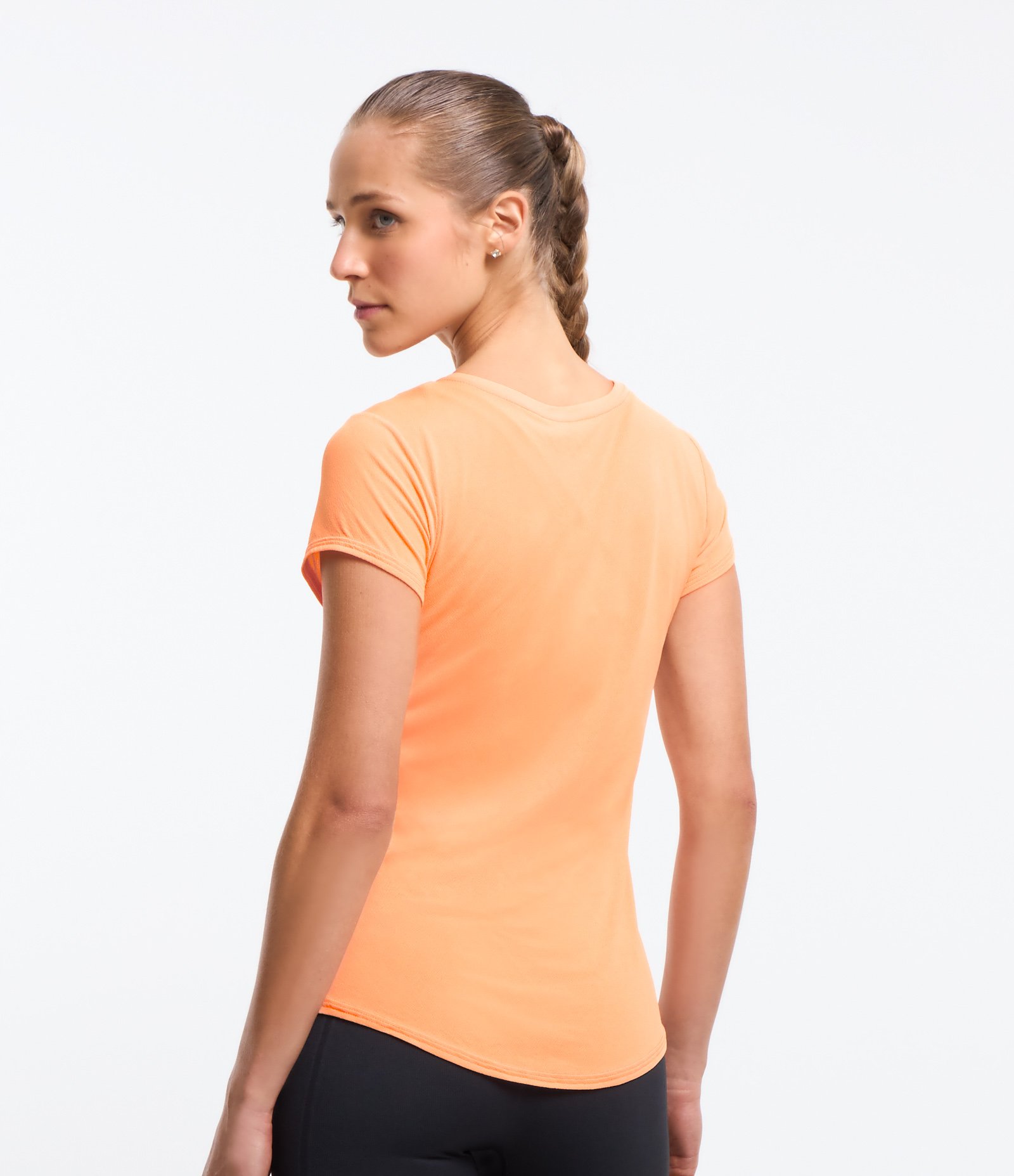 Camiseta Esportiva em Poliamida Laranja Coral 3