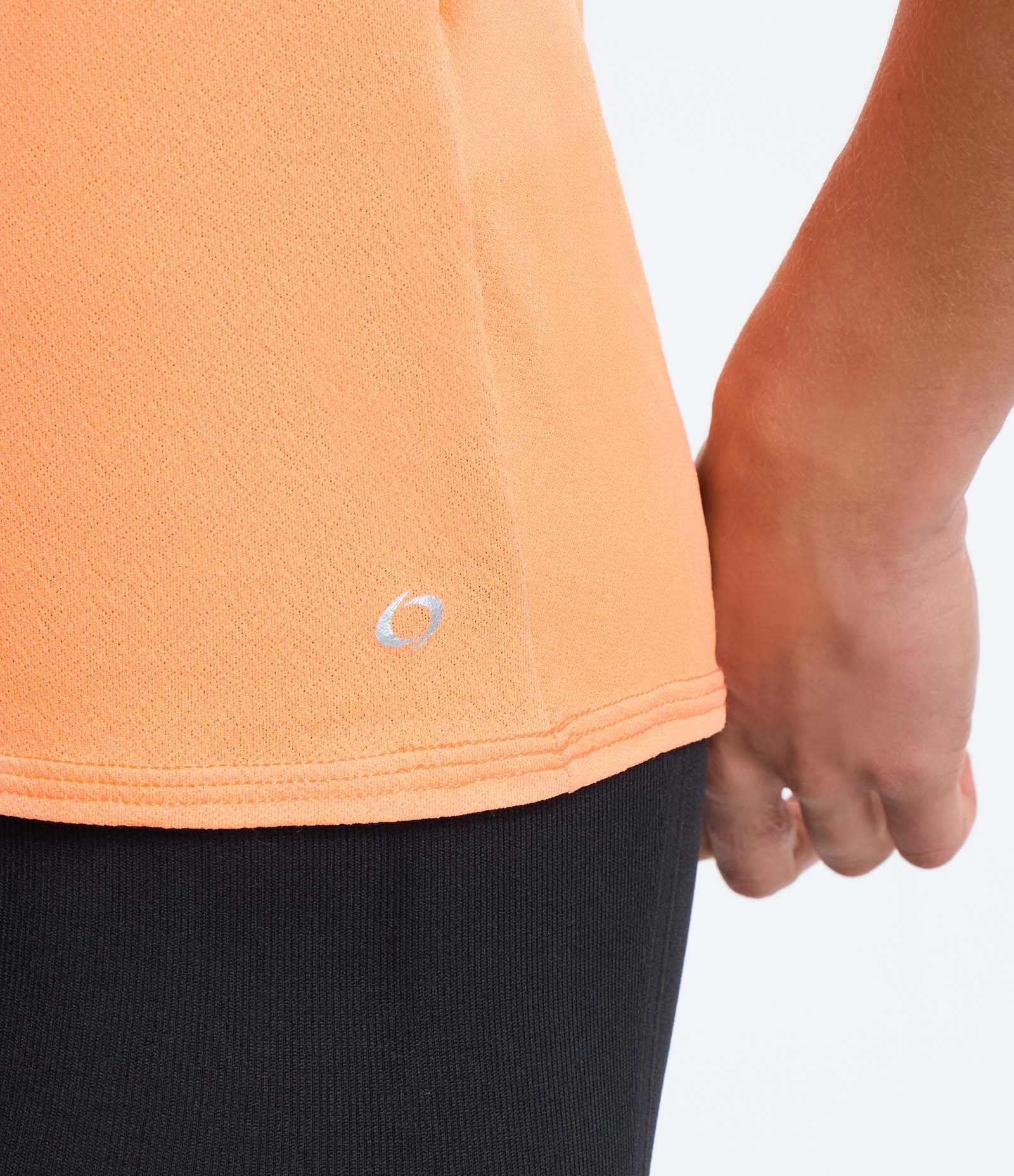 Camiseta Esportiva em Poliamida Laranja Coral 4