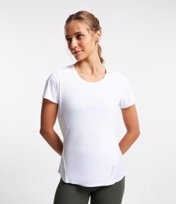 Camiseta Esportiva em Poliamida com Laterais Texturizadas