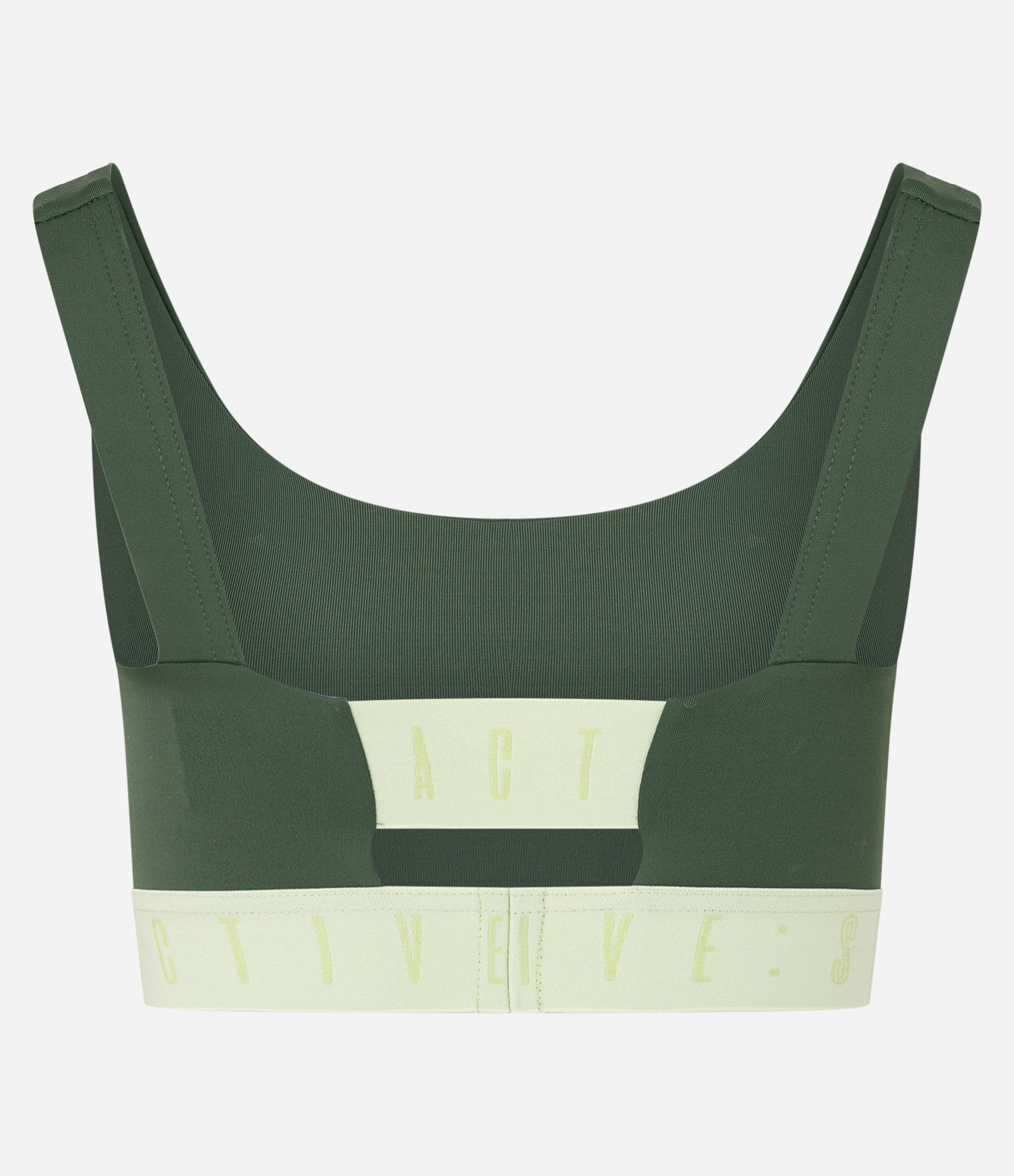 Top Esportivo com Bojo em Poliamida com Barra Elástica Verde 6